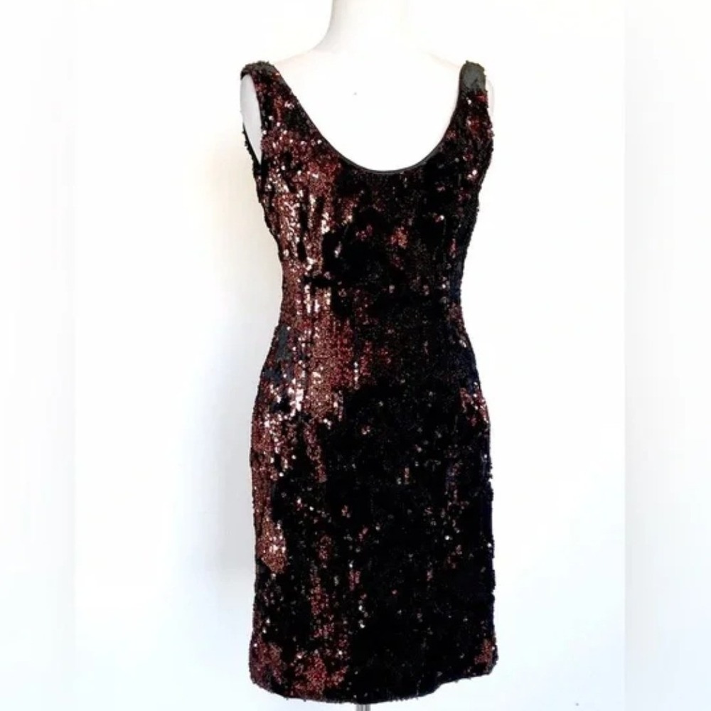 Milly Cora Mini Dress Sleeveless Sequined Velvet SZ‎ 0 Cocktail Evening Prom